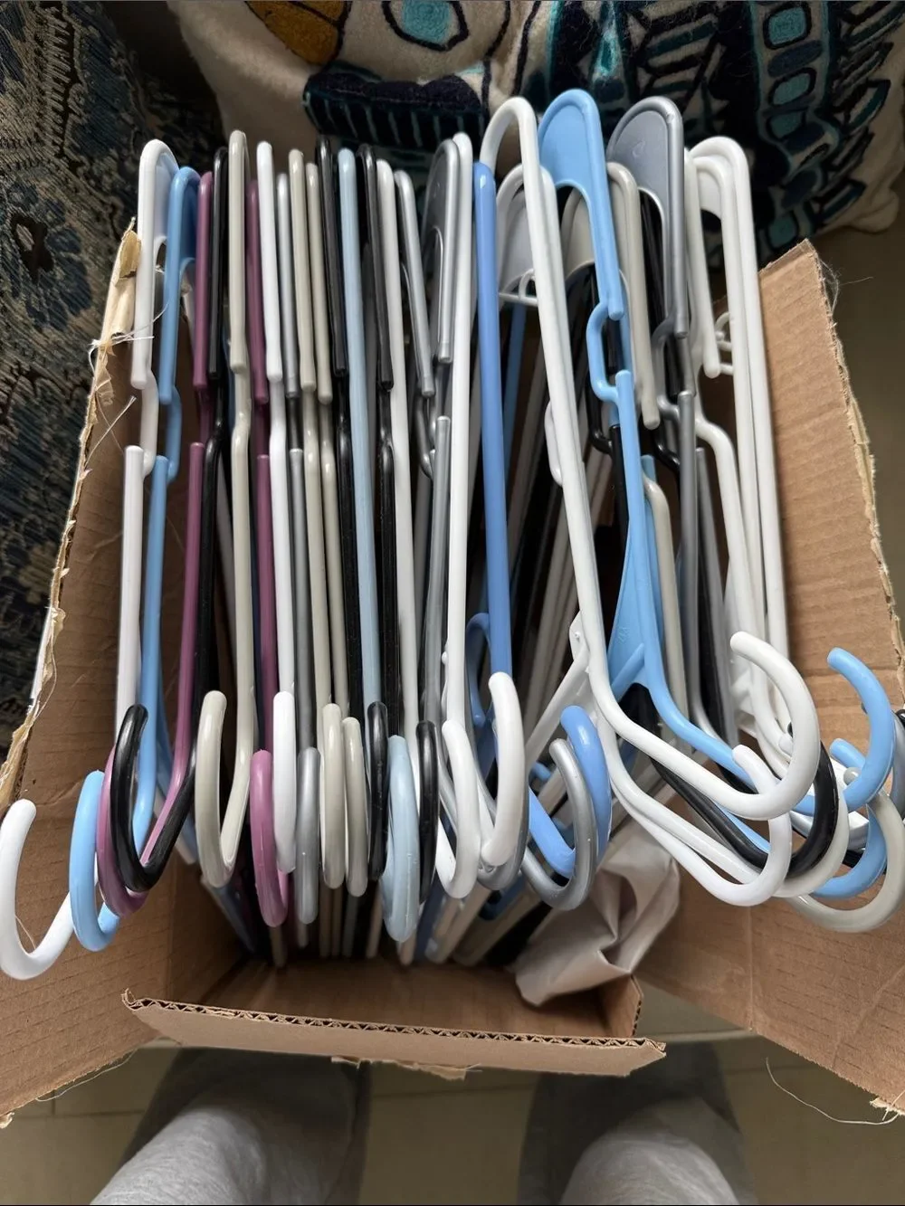 Set of Mixed Colors Plastic Clothing Hangers - Set of 30 HANGERS